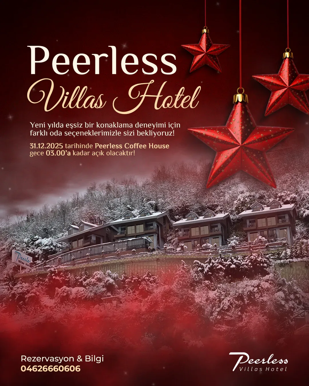 Peerless Villas Hotel Yılbaşı Trabzon sosyal medya referansı (Post)