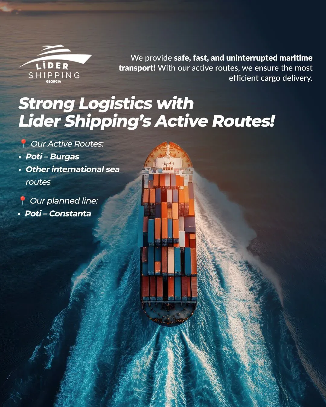 Lider Shipping Georgia Trabzon sosyal medya referansı (Post)