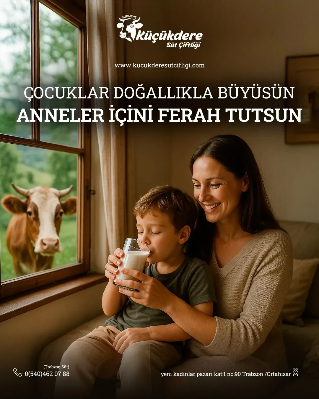 Küçükdere Süt Çiftliği Trabzon sosyal medya referansı (Post)