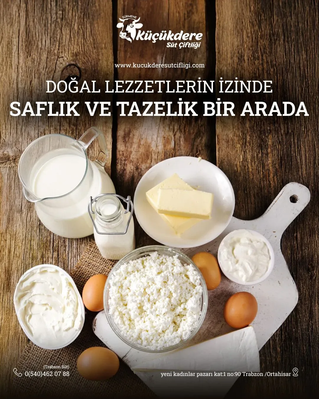 Küçükdere Süt Çiftliği Trabzon sosyal medya referansı (Post)