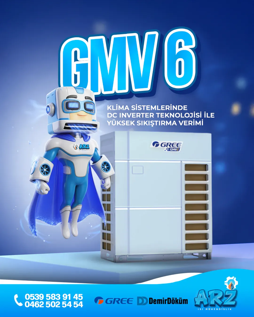 Arz Isı Mühendislik GMV 6 Klima Sistemi Trabzon sosyal medya referansı (Post)